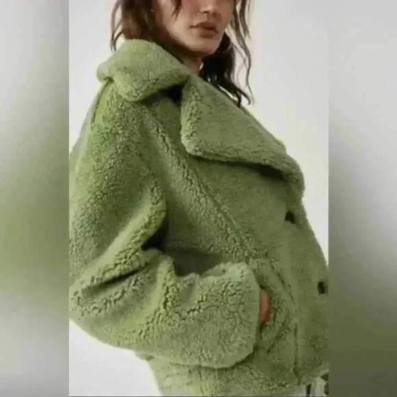 Free people Joplin Cozy Jacket in Sweet Pistachio - Picture 4 of 5
